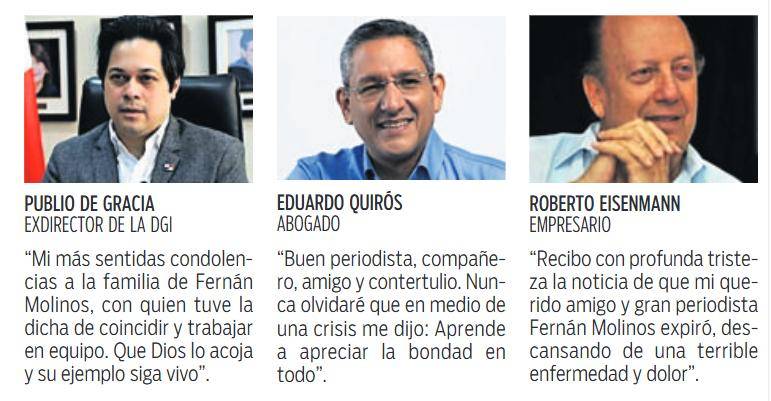 $!Molinos deja legado en el periodismo