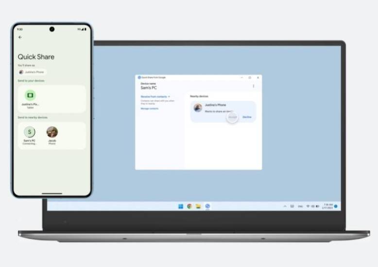 Quick Share de Google llegará a los ordenadores Windows con chips Arm