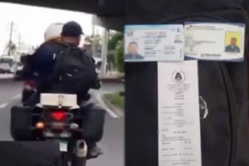 Multan a policías por circular en moto sin casco de protección.