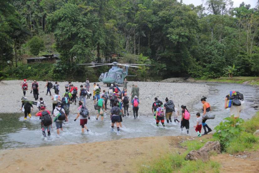 AFP | Migrantes en la provincia de Darién.