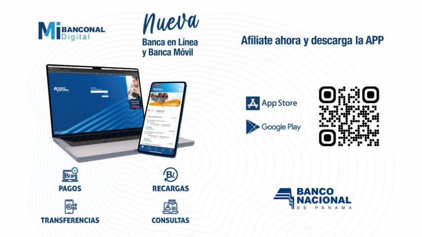 Afíliate a la nueva banca en línea y banca móvil de Banco Nacional de Panamá