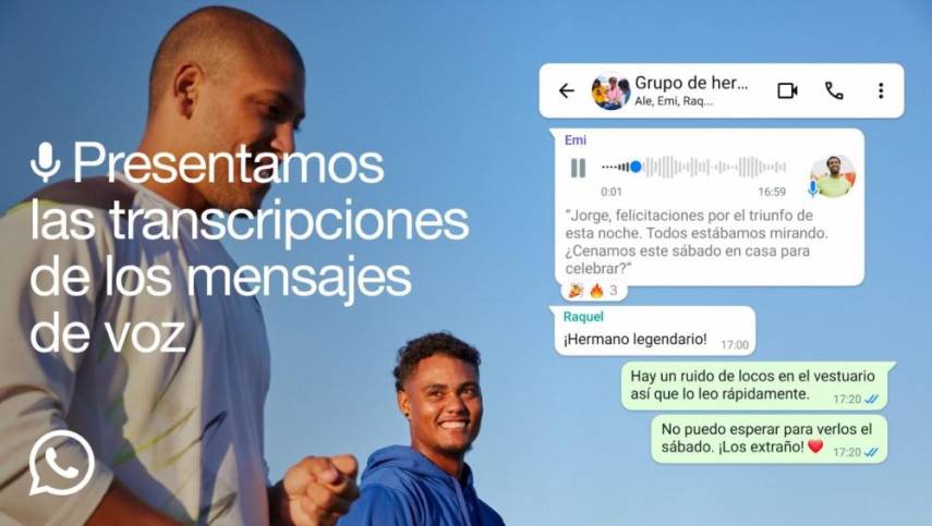 Las transcripciones de los mensajes de voz llegan a WhatsApp