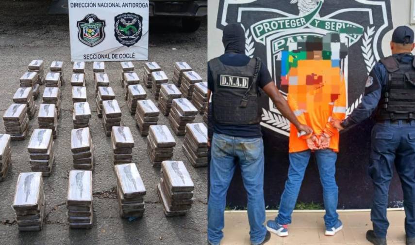 Decomisan 200 paquetes de droga dentro de un auto con doble fondo en Coclé