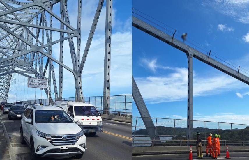 Un hombre amenaza con lanzarse del Puente de las Américas