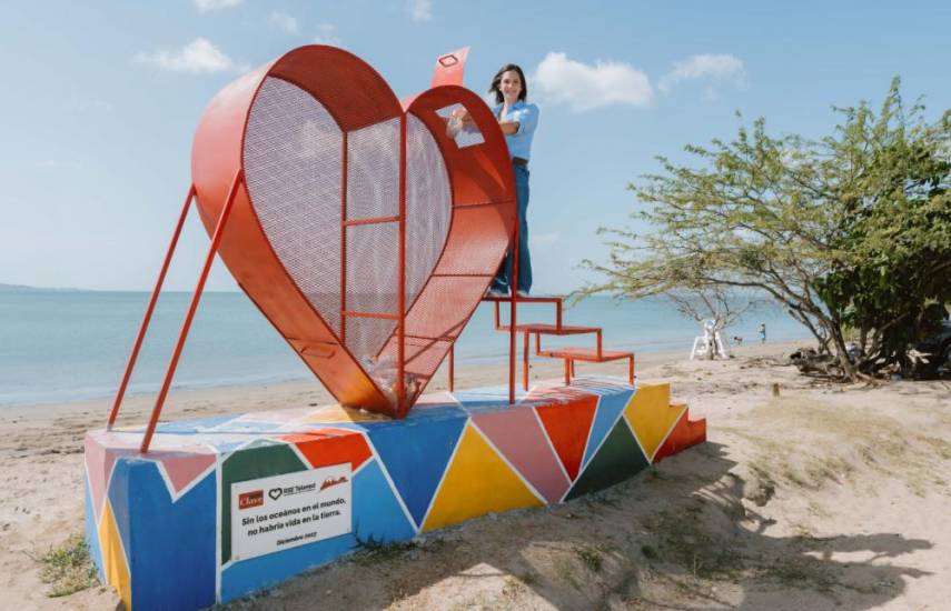 Instalan recolector de desechos para limpiar playa Veracruz