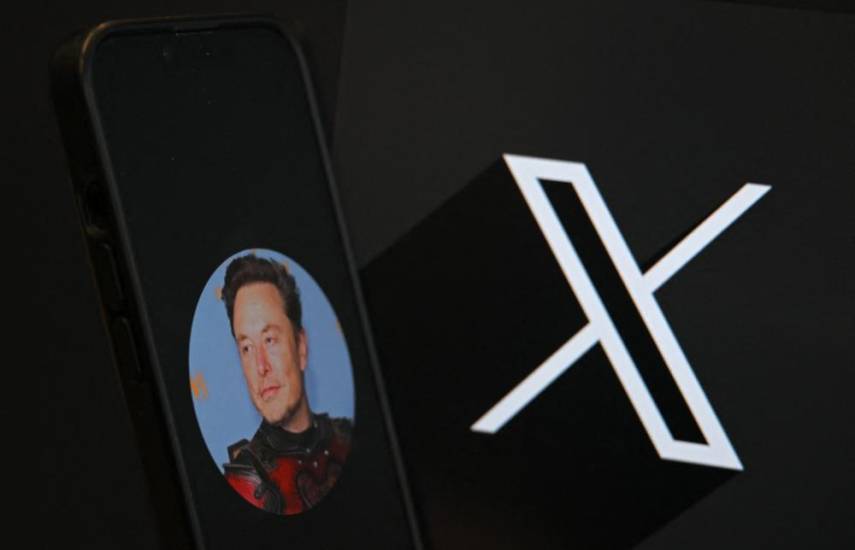 AFP | El logotipo de la red social X (antes Twitter) y el director ejecutivo de la red social X, Elon Musk.