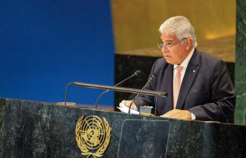 ML | José Raúl Mulino, presidente de la República de Panamá, durante su intervención en la Asamblea General de la ONU.