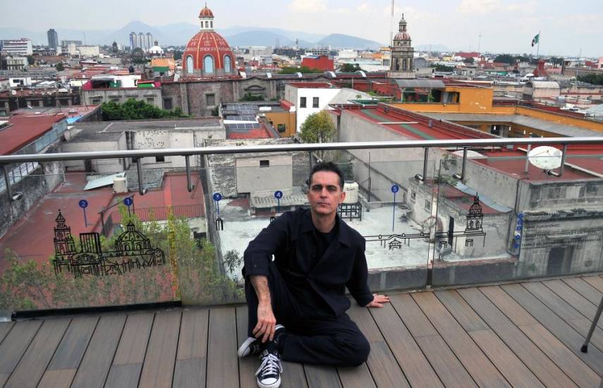 Spanish actor Pedro Alonso poses for a picture during an interview with AFP at Centro Cultural España in Mexico City on November 5, 2024. (Photo by VICTOR CRUZ / AFP)