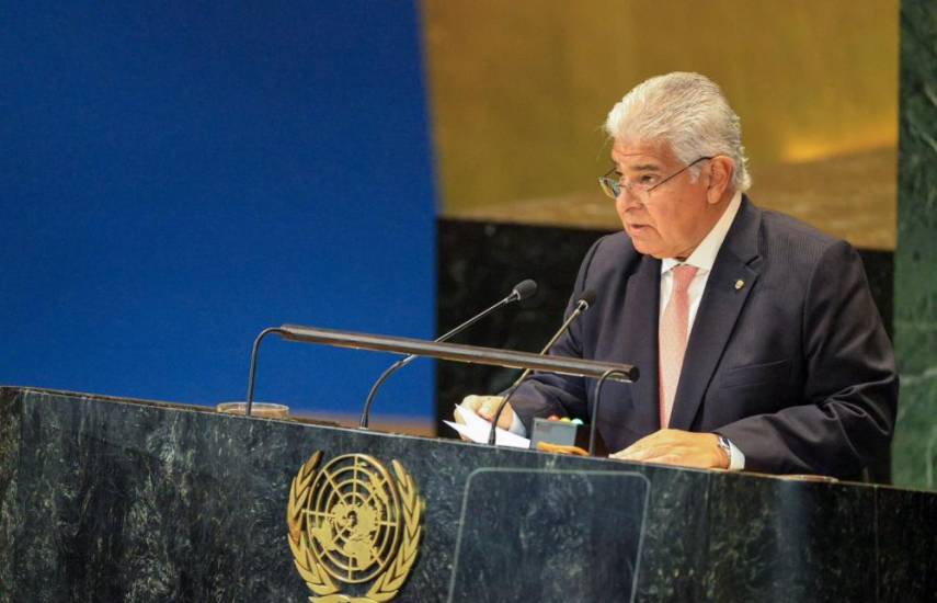 ML | El presidente de la República José Raúl Mulino durante el discurso de la sesión plenaria de la Cumbre del Futuro.