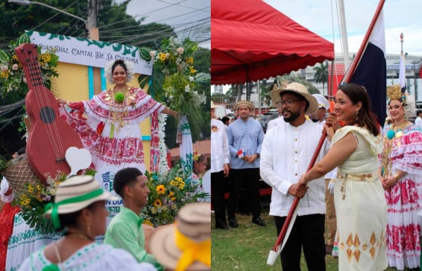 Juan Díaz conmemoró el Primer Grito de Independencia con un desfile de tradiciones y folclore