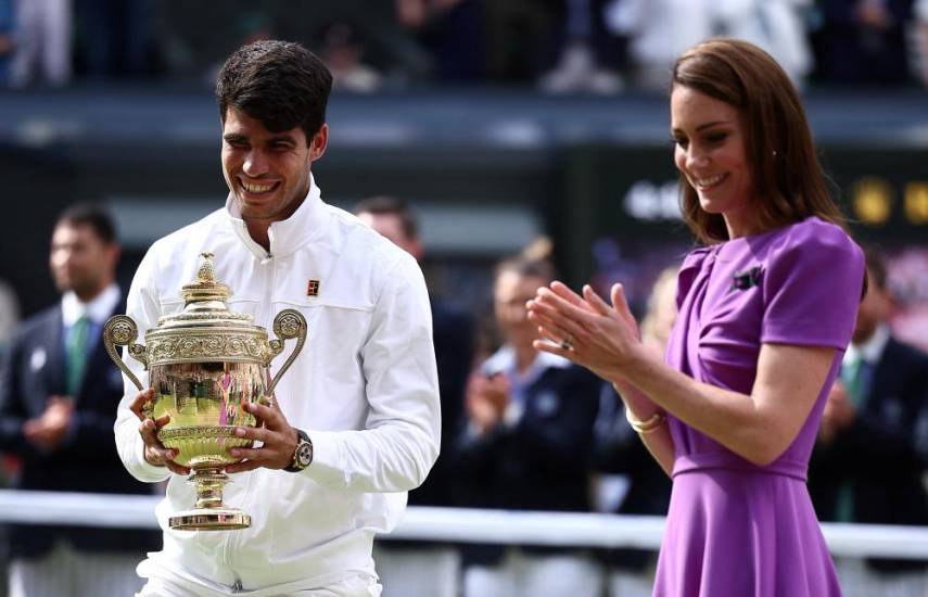 La princesa Catalina asiste a la final masculina de Wimbledon