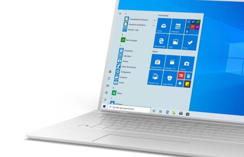 Ordenador portátil con Windows 10.
