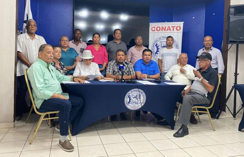 Miembros del Consejo Nacional de Trabajadores Organizados (Conato).