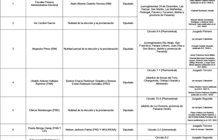 Se han presentado 23 demandas de impugnación y nulidad