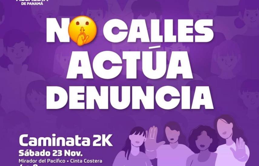 Este sábado habrá una caminata contra la violencia a la mujer en la Cinta Costera