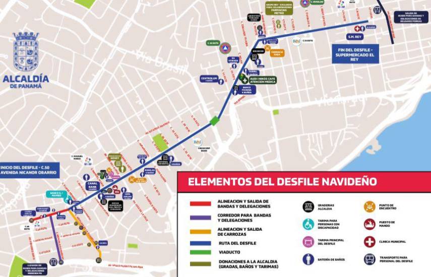 $!Mapa del recorrido del desfile navideño.